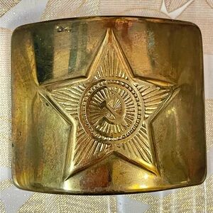 VTG Red Army Soviet Era Brass Buckle Belt original WWII Russia soldier